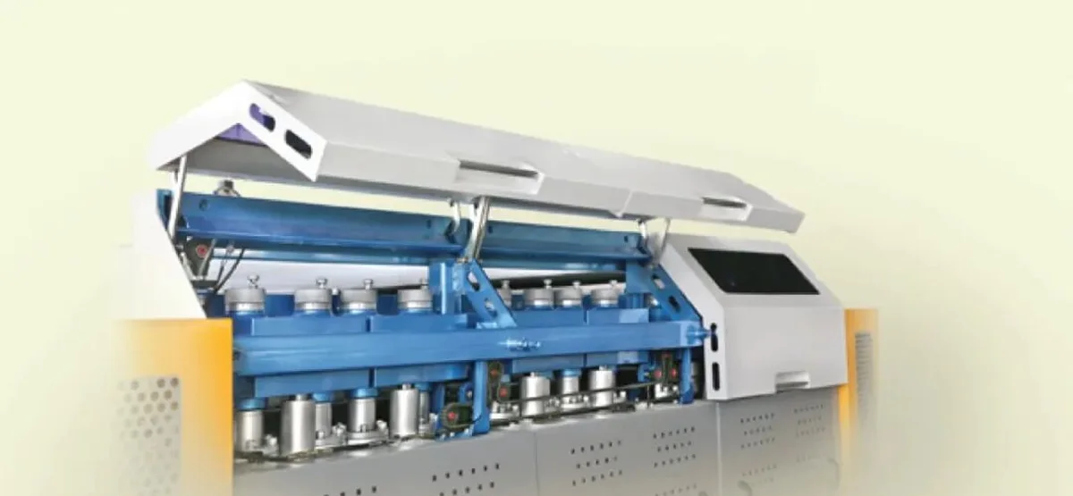 GLRZ-6R stretching and staking machine, covers open
